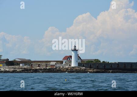 A New England Lighthouse, an icon of the region Stock Photo