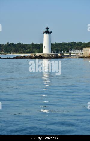 A New England Lighthouse, an icon of the region Stock Photo