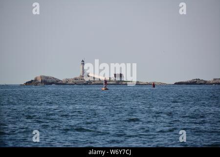 A New England Lighthouse, an icon of the region Stock Photo