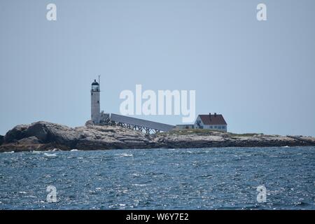 A New England Lighthouse, an icon of the region Stock Photo