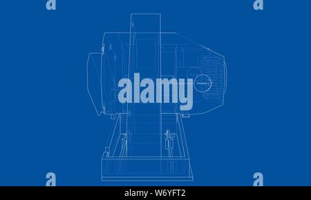 Jointer construction electric tool concept Stock Vector