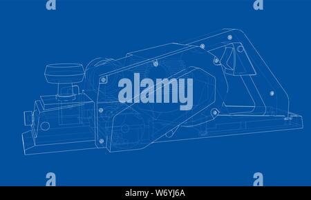 Jointer construction electric tool concept Stock Vector
