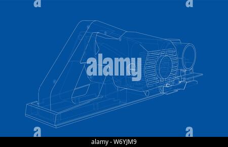 Jointer construction electric tool concept Stock Vector
