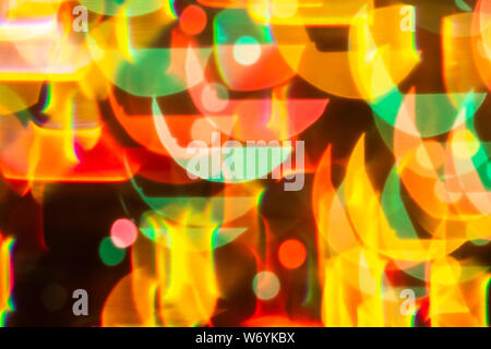 Multi colour blur bokeh crystal light abstract background. Stock Photo