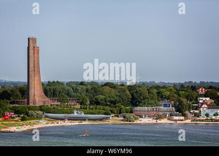 View from sea of the Laboe Naval memorial in Laboe, near Kiel, germany on 25 July 2019 Stock Photo