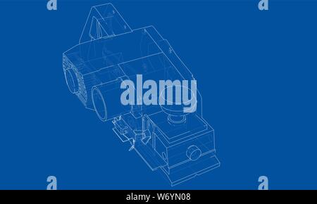 Jointer construction electric tool concept Stock Vector
