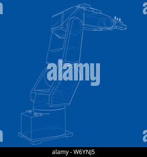 Industrial robot manipulator. Vector Stock Vector