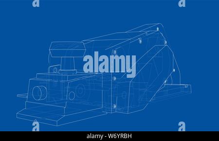 Jointer construction electric tool concept Stock Vector