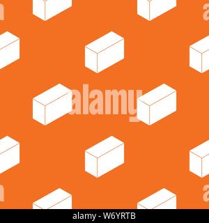 Cement block pattern vector orange Stock Vector