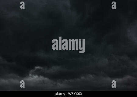 Dramatic sky  -  Blackness stormy sky, may be used as background Stock Photo