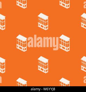 Soviet balcony pattern vector orange Stock Vector