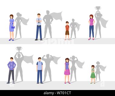 Vector illustration of girl power. Composition in doodle style with ...