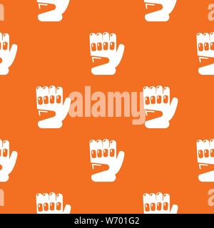 Paintball sport glove pattern vector orange Stock Vector