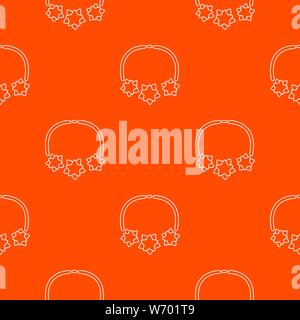 Necklace star pattern vector orange Stock Vector
