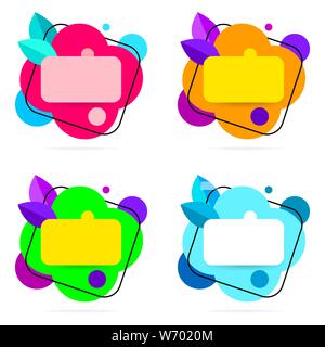 Post Note Stickers Isolated On White Background. Vector Colored Adhesive Tape With Shadow Pattern. Stock Vector