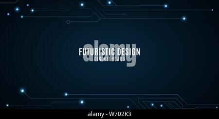Cyber computer circuit background. Hi-tech design. Circuit board. Electronic network. Glowing neon lights. Vector illustration. EPS 10 Stock Vector
