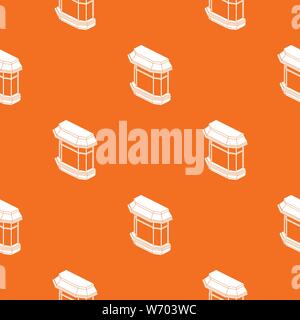 Window balcony pattern vector orange Stock Vector