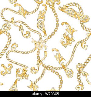 flourishes and chains mix Stock Vector