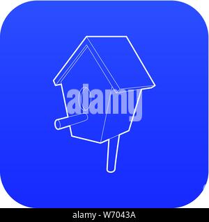 Nesting box icon blue vector Stock Vector