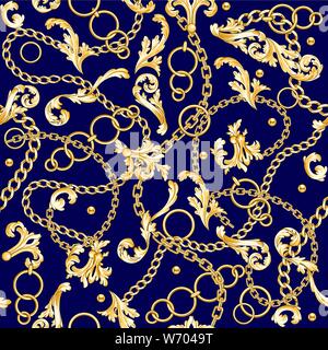 chains mixed on blue. Stock Vector