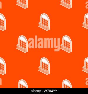 Fashion balcony pattern vector orange Stock Vector