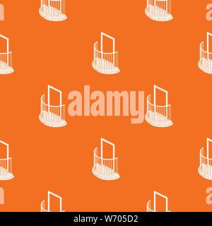 One door balcony pattern vector orange Stock Vector