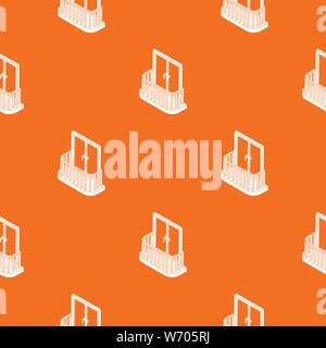 Modern balcony pattern vector orange Stock Vector