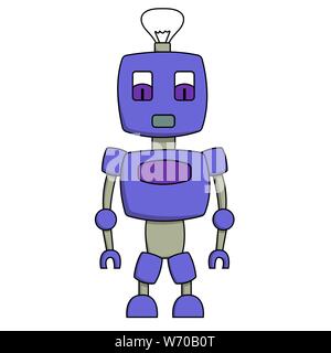 Cute toy robot. Isolated stock vector illustration Stock Vector
