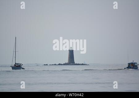 A New England Lighthouse, an icon of the region Stock Photo