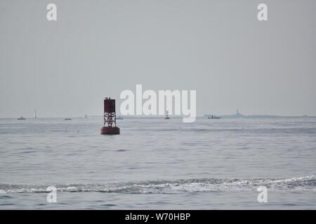 A New England Lighthouse, an icon of the region Stock Photo