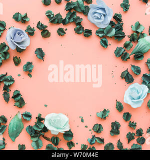 Flowers diy on background color.copy space Stock Photo