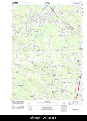 USGS TOPO Map New Hampshire NH Exeter 20120718 TM Restoration Stock Photo