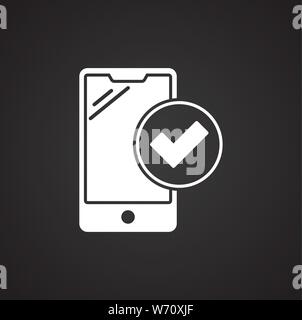 Smartphone service related icon on background for graphic and web design. Simple illustration. Internet concept symbol for website button or mobile Stock Vector