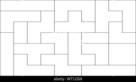 Vector seamless pattern with tetris elements Stock Vector