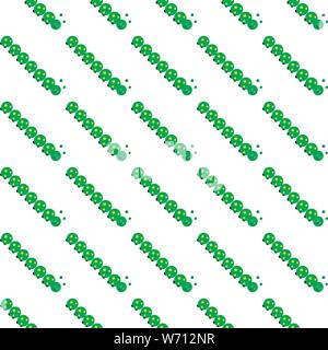 Vector seamless pattern with caterpillars Stock Vector
