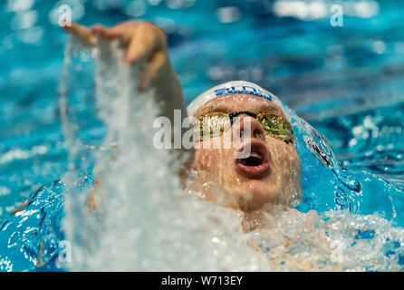 Berlin, Germany. 04th Aug, 2019. Swimming: German championship: 200m layers men's lead: Felix Ziemann in action. Credit: Bernd Thissen/dpa/Alamy Live News Stock Photo