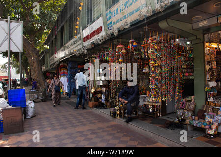 Indian people and foreigner travelers walking travel visit and shopping product at Janpath and Tibetan Market and Dilli Haat bazaar on March 18, 2019 Stock Photo