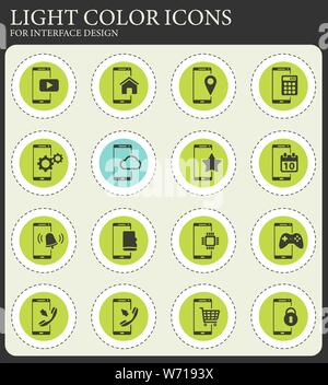 Smartphone simply symbol for web icons and user interface Stock Vector