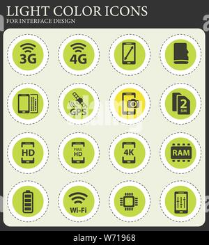 Smartphone simply symbol for web icons and user interface Stock Vector