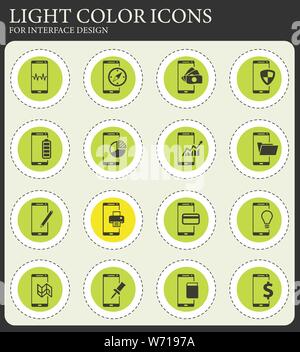Smartphone simply symbol for web icons and user interface Stock Vector