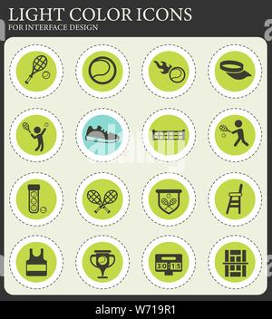 tennis vector icons for web and user interface design Stock Vector