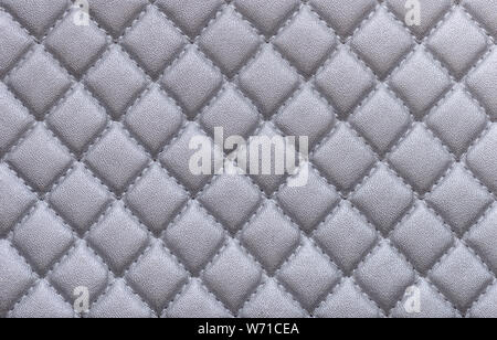 Faux leather with embossed silver color. Background texture, top view. Close-up Stock Photo