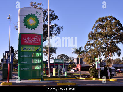 Petrol station in Brisbane, Australia Stock Photo
