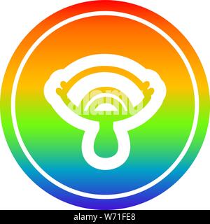 mystic eye crying blood circular icon with rainbow gradient finish ...