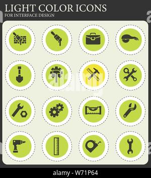 Work tools icons set Stock Vector