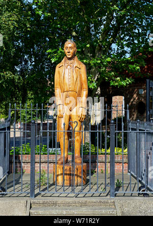 Statue of the Yorkshire Giant, William Bradley, in Market Weighton, East Yorkshire, England UK Stock Photo