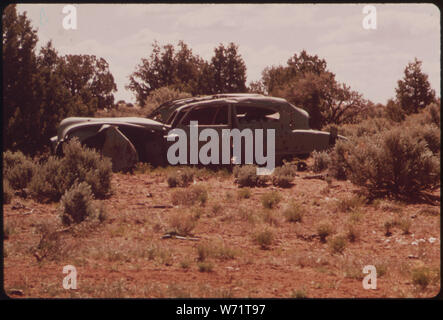 ABANDONED AUTO. (FROM THE DOCUMERICA-1 EXHIBITION. FOR OTHER IMAGES IN THIS ASSIGNMENT, SEE FICHE NUMBERS 40, 41.) Stock Photo