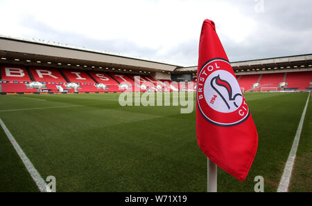 General view of the stadium before during the Sky Bet Championship match at Ashton Gate, Bristol. Stock Photo