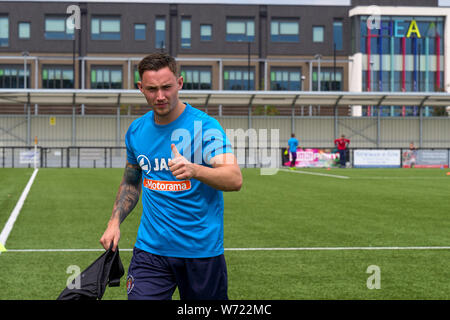 Slough Town FC vs Dorking Wanderers at Arbour Park, Slough, Berkshire, England on Saturday 03 August 2019. Photo: Philip J.A Benton Stock Photo