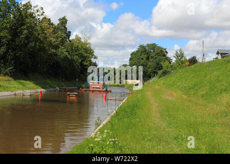 Elblag Canal (Kanal Elblaski) in Poland. Ramp in Katy. Stock Photo